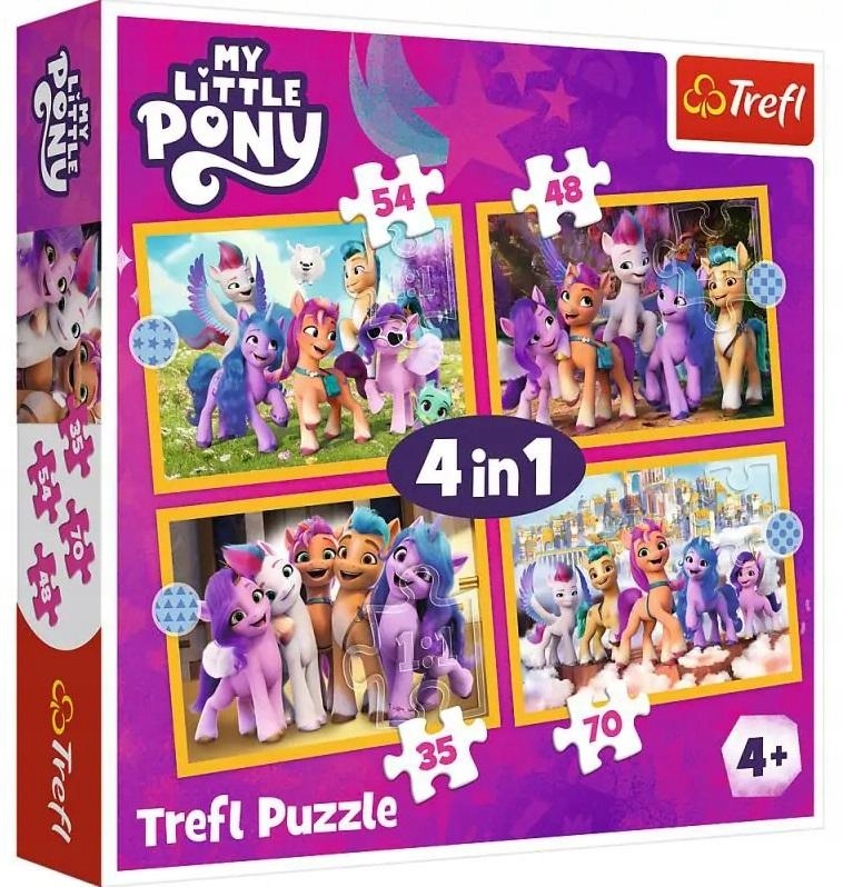 Puzzle 4W1 Poznaj Kucyki Pony 34624