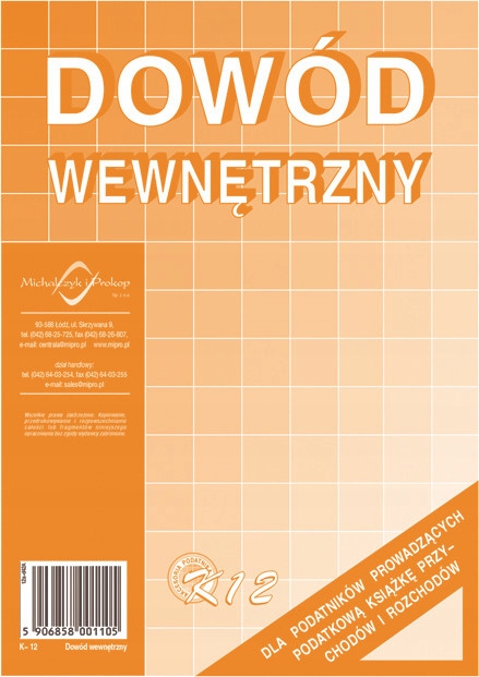 DOWÓD WEWNĘTRZNY A5 K12