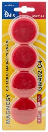 MAGNESY DO TABLIC 40MM/4 CZERWONE 5408