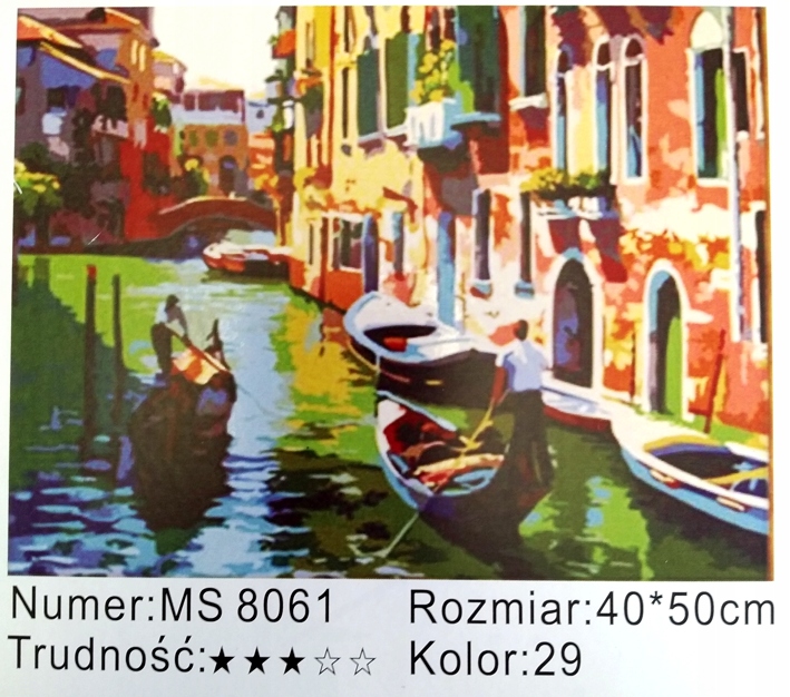 ZESTAW ART MALOWANIE PO NUMERACH CYFERKACH 40 x 50