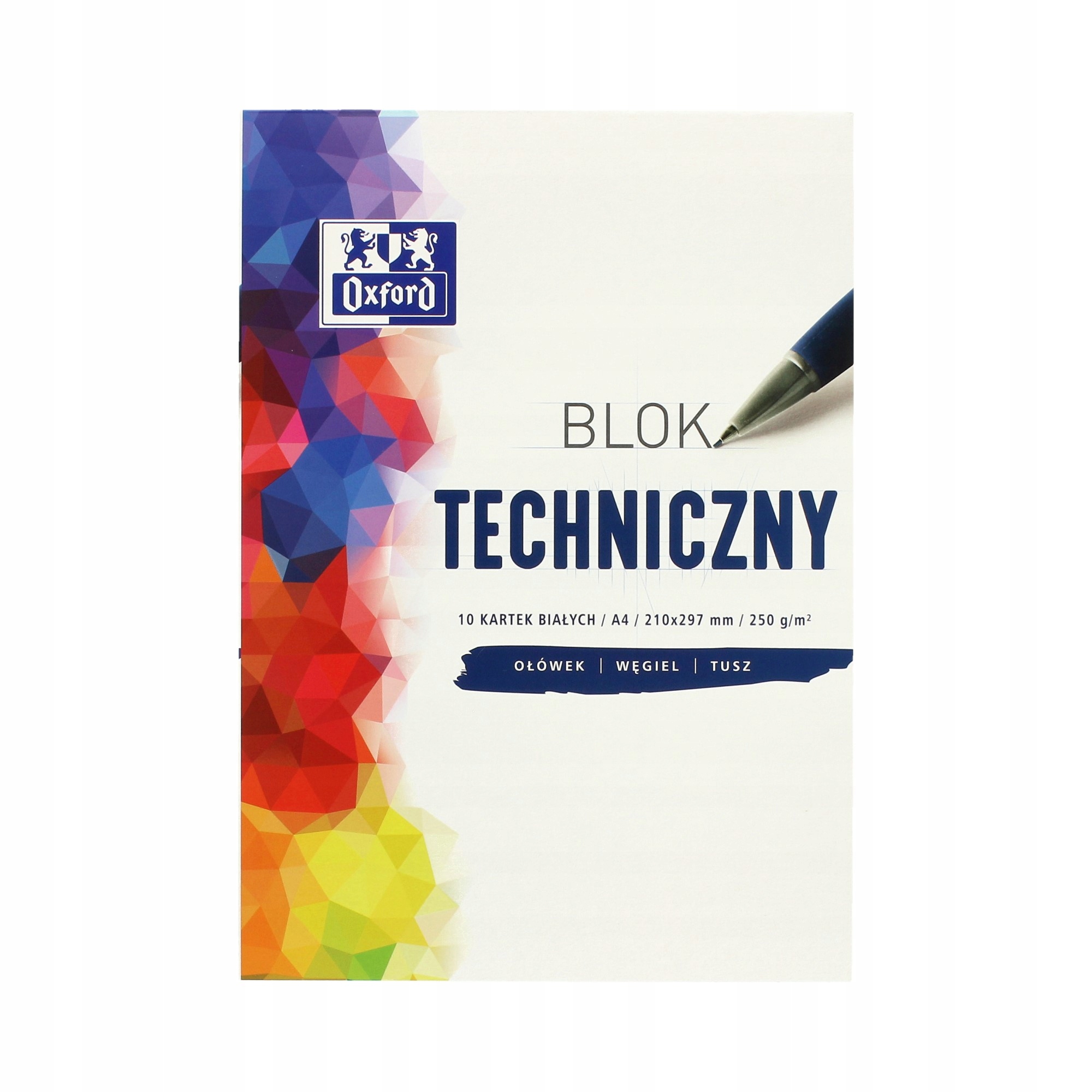 BLOK TECHNICZNY A4/10K BIAŁY OXFORD 400093199 A"20