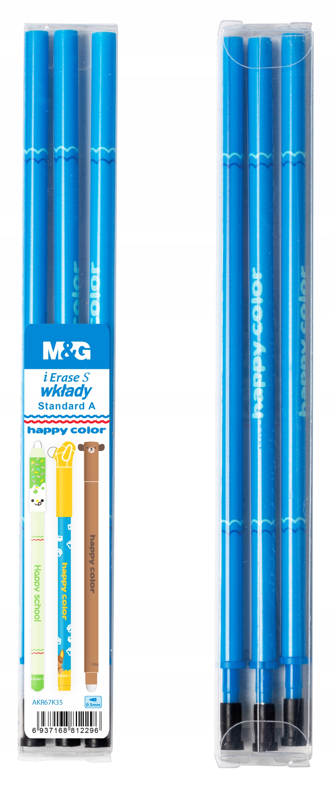 WKŁADY DO DŁUGOPISU ŚCIERALNEGO 3SZT NIEBIESKI