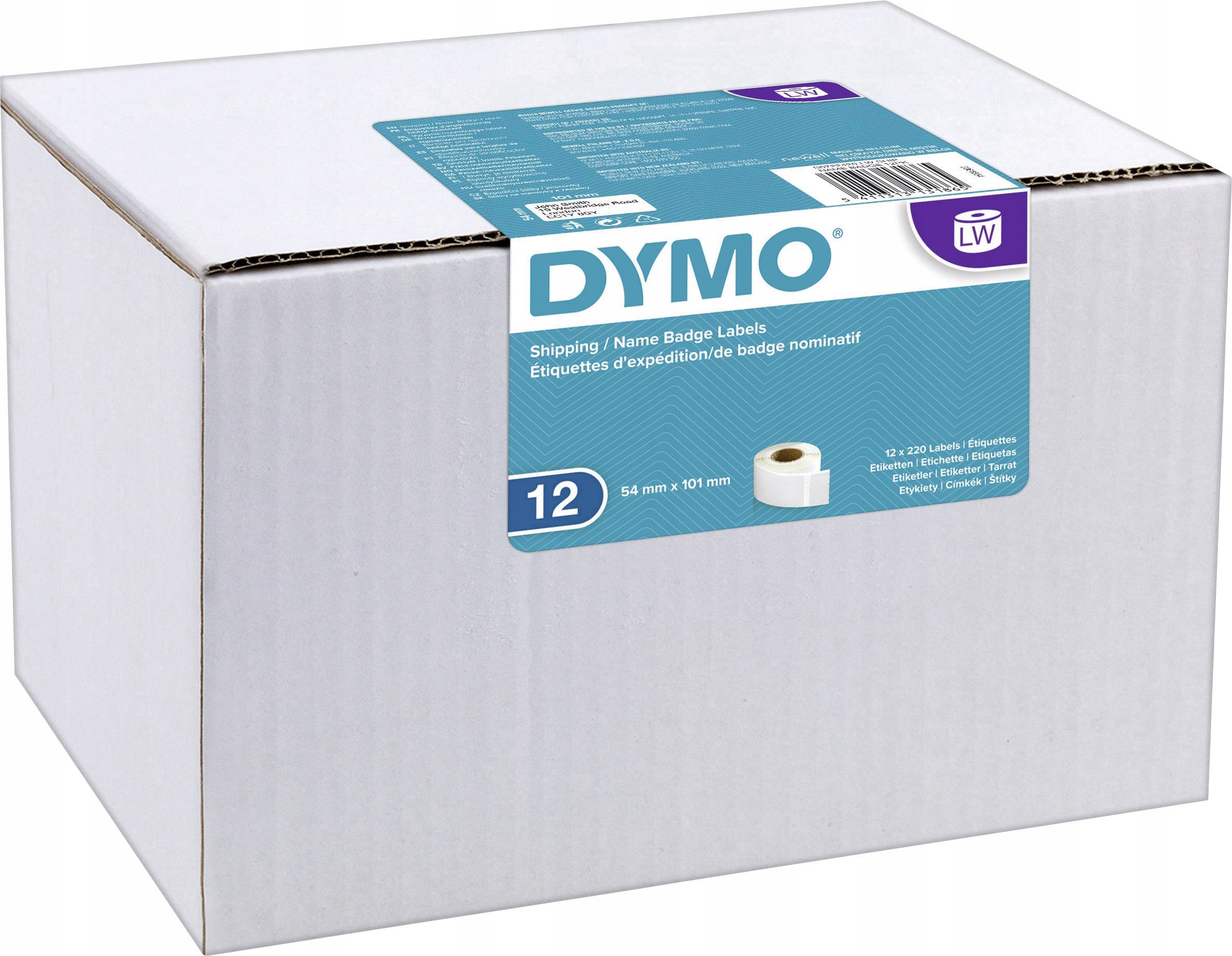 DYMO Etykiety wysyłkowe białe na identyfikatory 101 x 54 mm LW 450 330 550