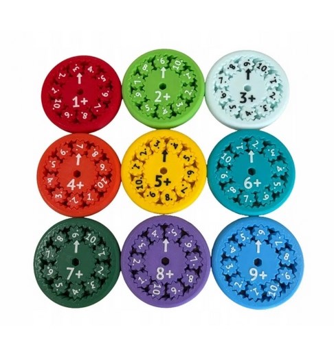 MATEMATYCZNY SPINNER NAUKA DODAWANIA ODEJMOWANIA DLA DZIECI 9 SZTUK ZESTAW