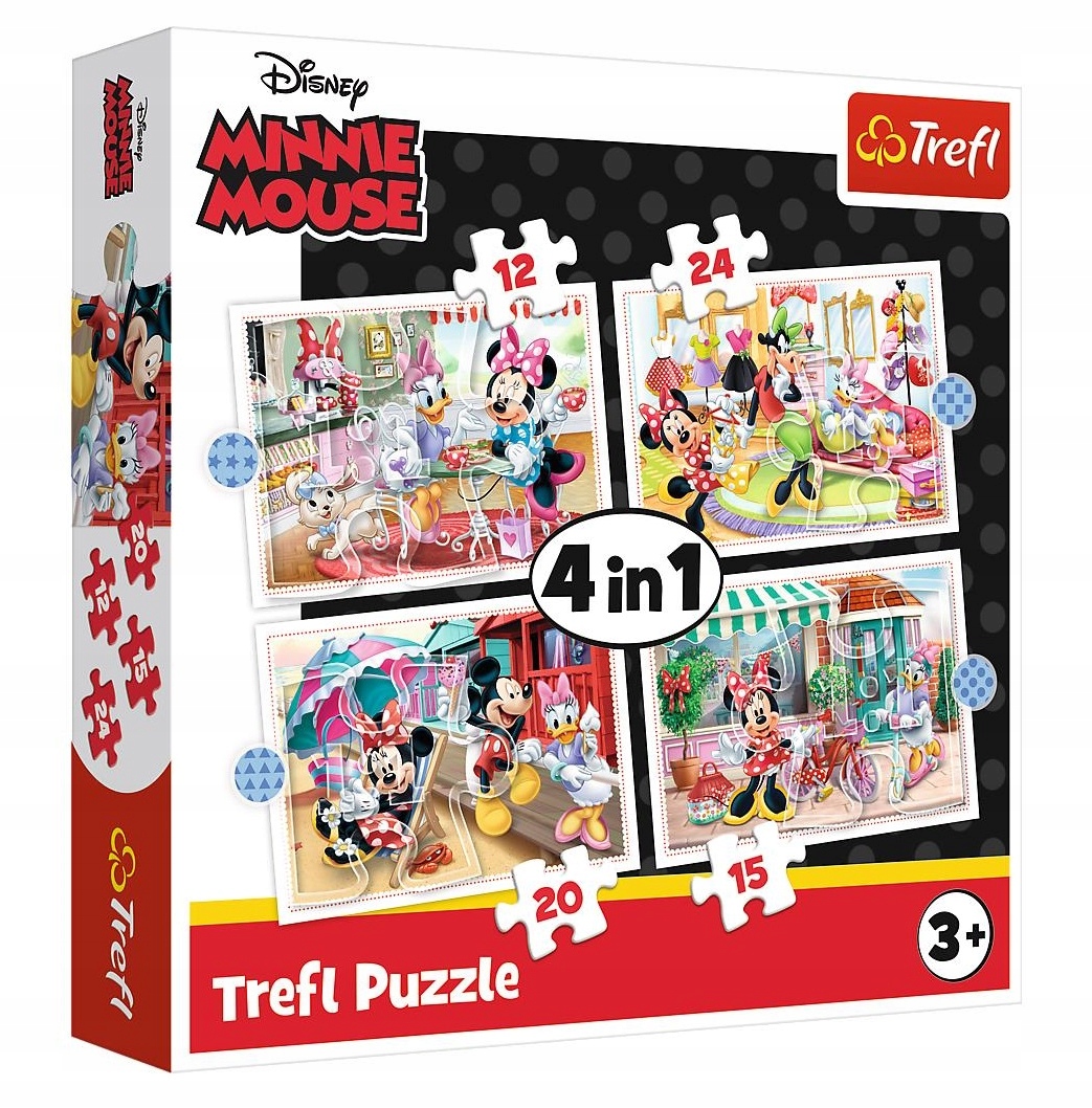 PUZZLE 4W1 MINNIE Z PRZYJACIÓŁMI 34355