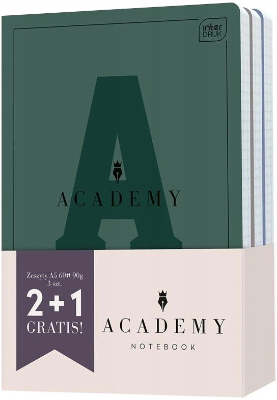 N-Zestaw zeszytów A5 60# ACADEMY Hyb.(2+1) 5997