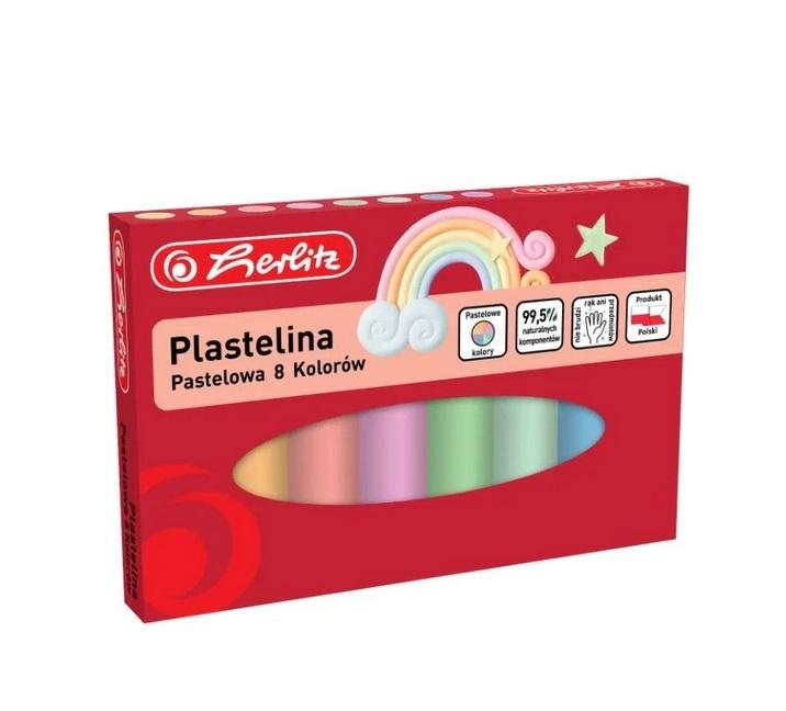 PLASTELINA 8 KOLOR?W PASTELOWA