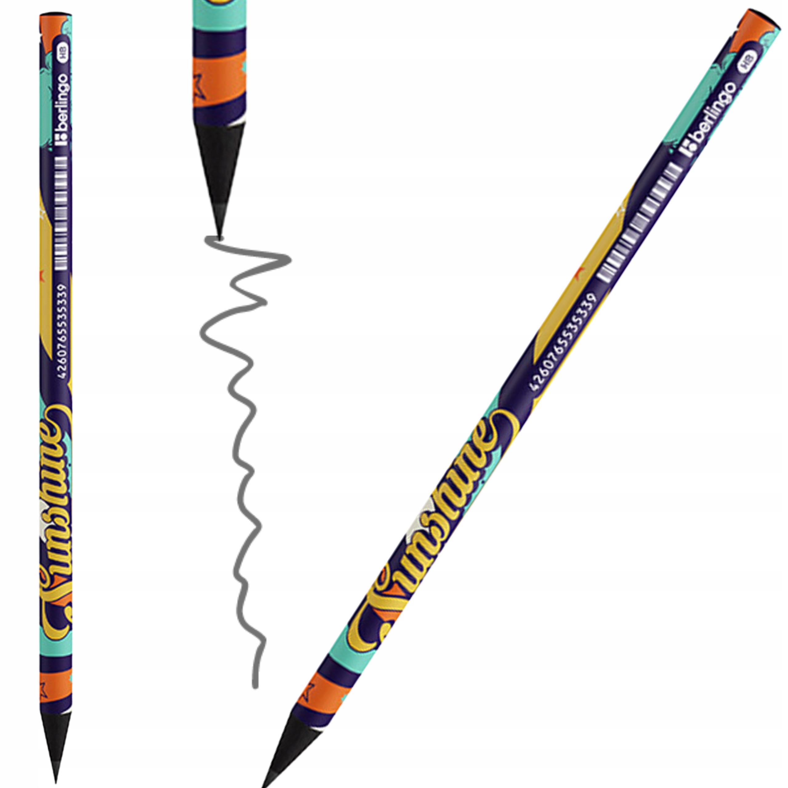 Ołówek Z Czarnego Drewna Hb Groovy Mix Kol A'72