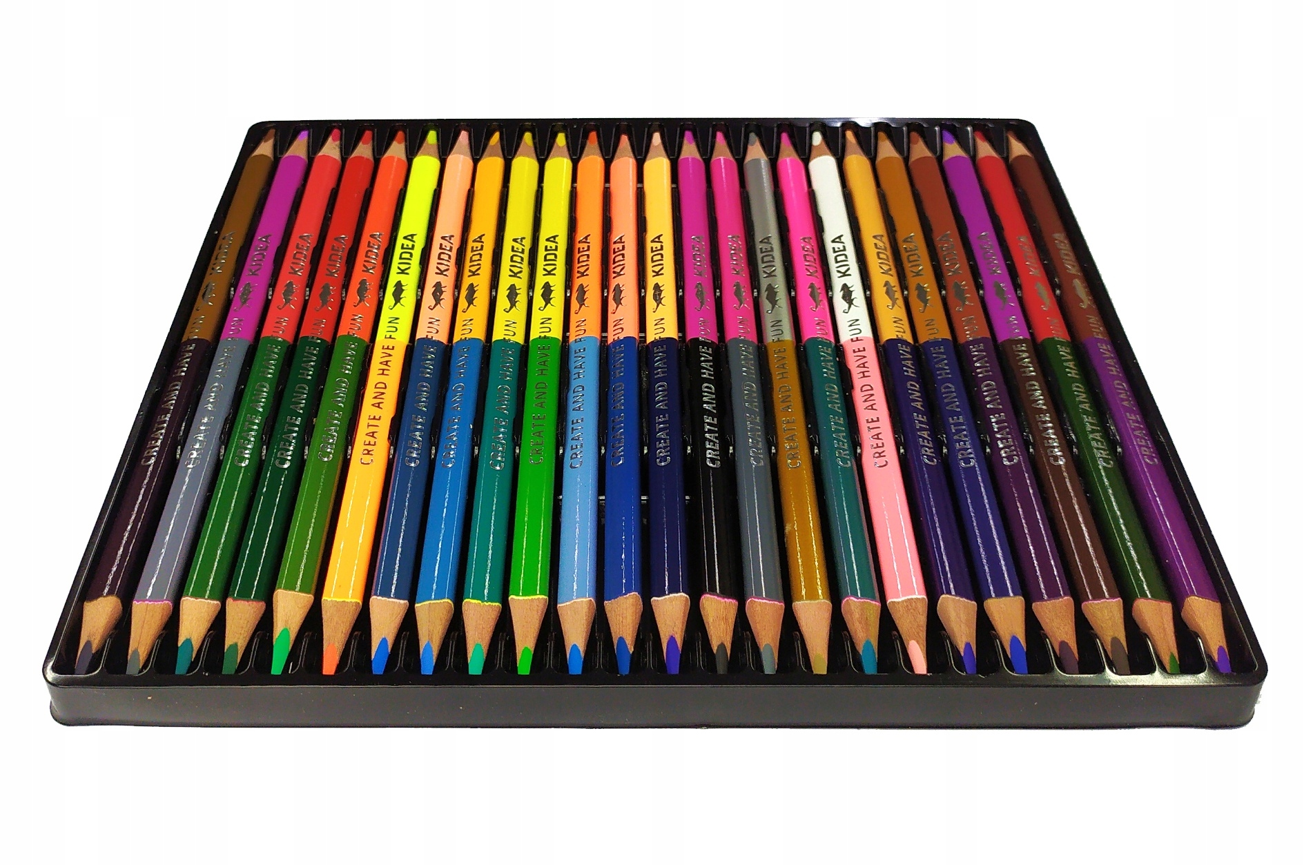 Kredki Trójkątne Dwustronne 48 Kol. Kidea 0335