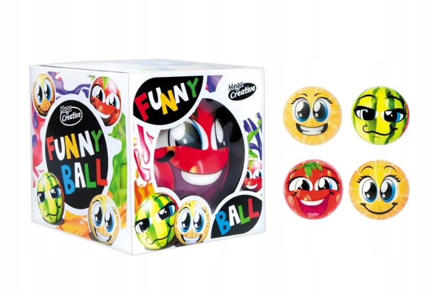 PILKA ZMYŁKA FUNNY BALL 10CM OWOCE MC WB 48 W**