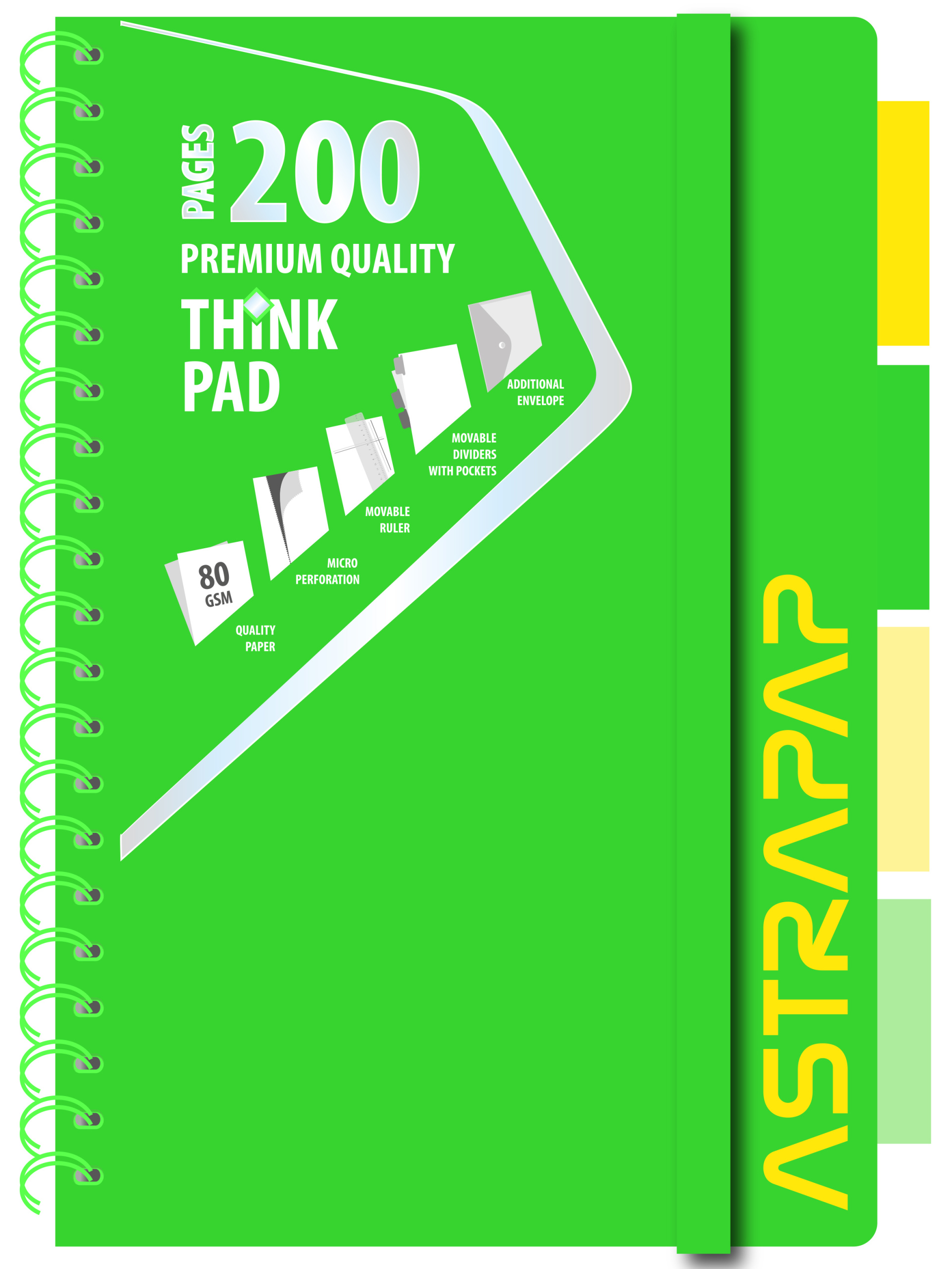 Kołozeszyt ASTRAPAP NEON LINE A5 - mix kol 2998