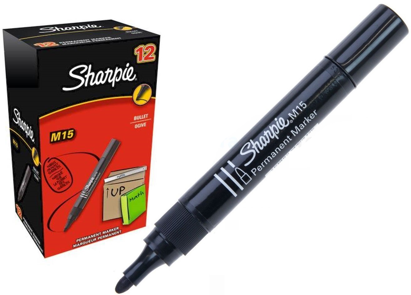 MARKER SHARPIE PERMANENT M15 CZARNY OK (12) 2117