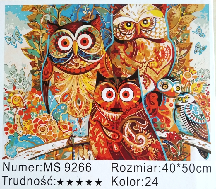 ZESTAW ART MALOWANIE PO NUMERACH CYFERKACH 40 x 50