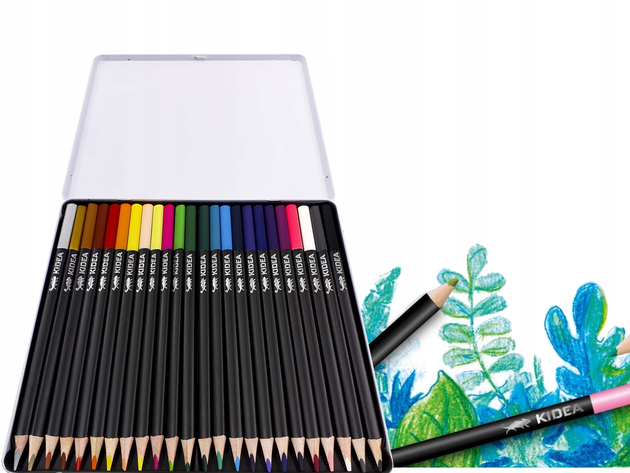 KREDKI TRÓJKĄTNE W METAL.PUDEŁKU 24 KOL KIDEA 7625