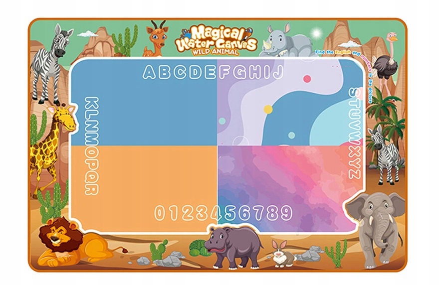 MATA DO KOL. PISAKIEM WODNYM SAFARI 80x60CM 0015