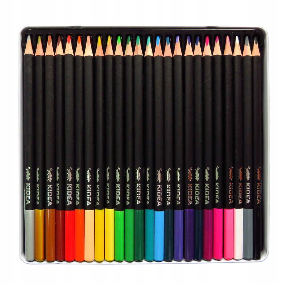 KREDKI TRÓJKĄTNE W METAL.PUDEŁKU 24 KOL KIDEA 7625