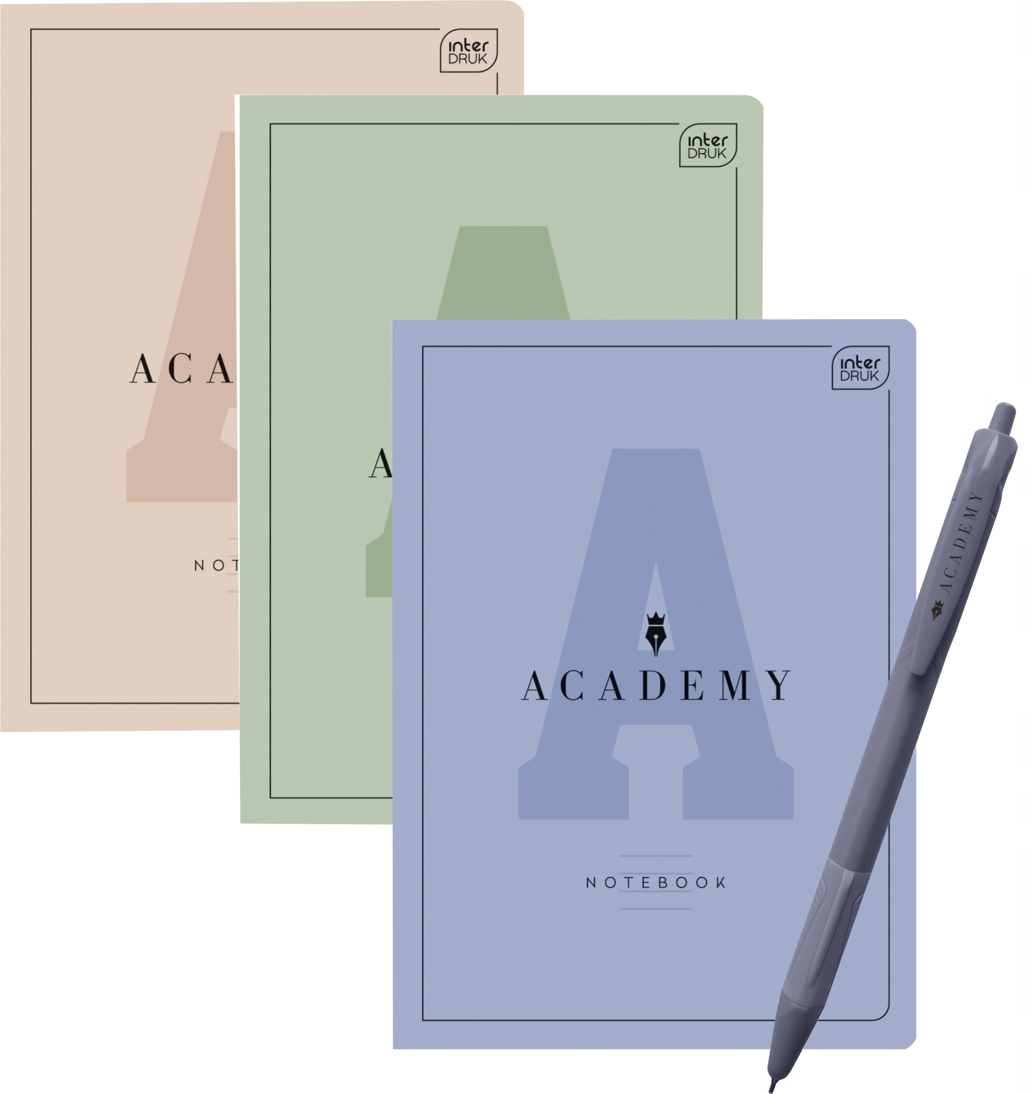 N-Zestaw zeszytów A5 60= ACADEMY Hyb (2+1)6000