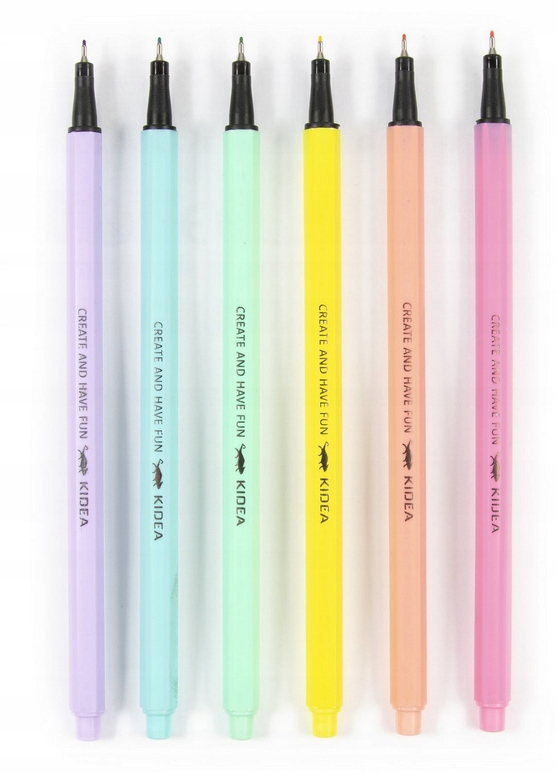 CIENKOPIS PASTELOWE 6 KOLORÓW KIDEA 2452