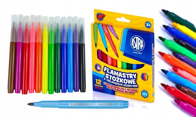 FLAMASTRY STOŻKOWE 12KOL. ASTRA 314110003