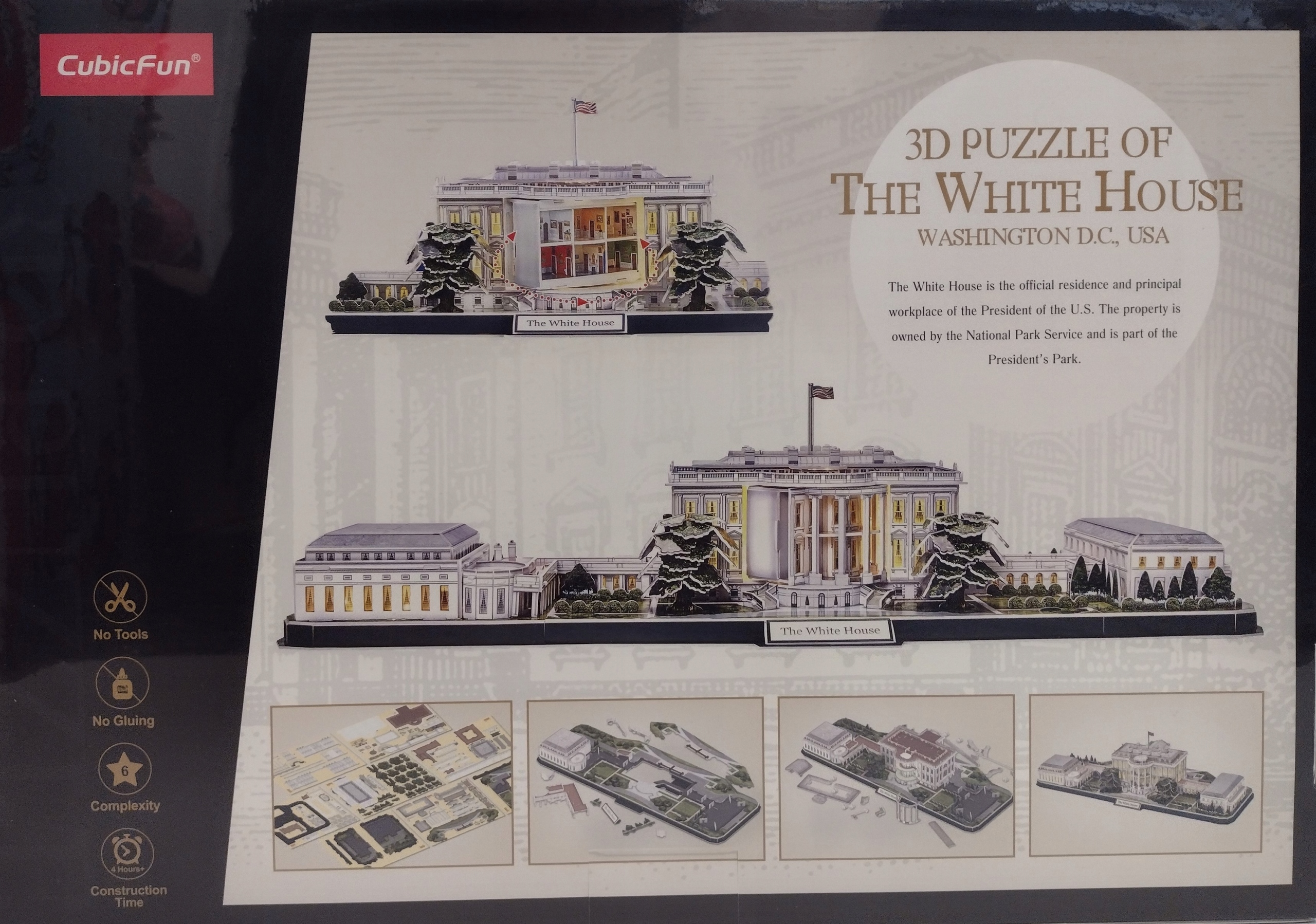 PUZZLE 3D CUBIC FUN LED BIAŁY DOM 5294