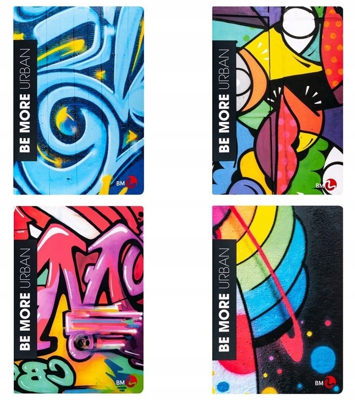 BE MORE ZESZYT A4 URBAN KRATKA 72 100 G. A'10