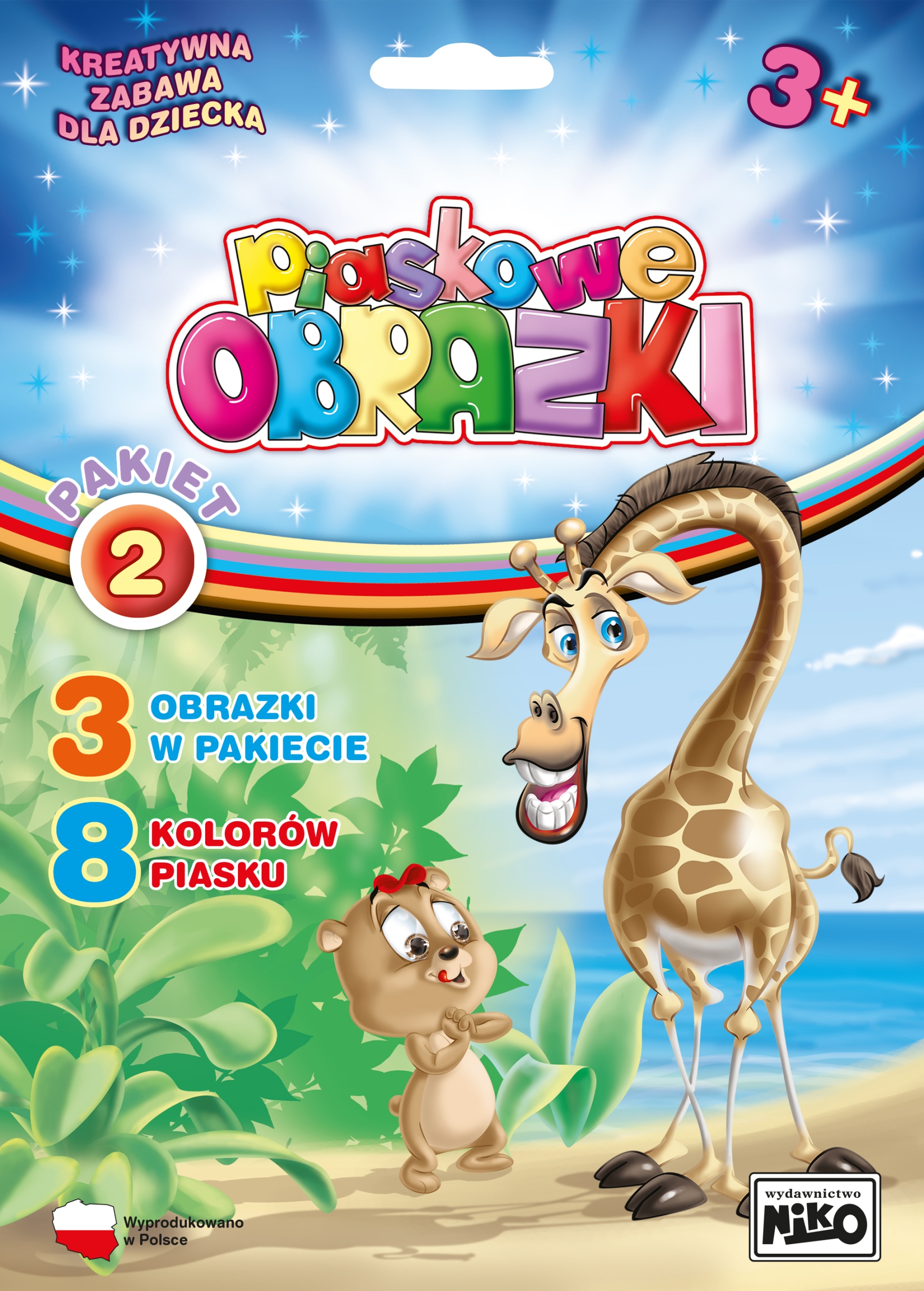 Piaskowe obrazki -Pakiet 2 (miś, kotek, quad) 6124