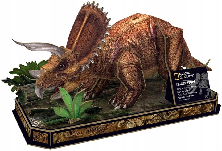 PUZZLE 3D NATIONAL GEOGRAPHIC TRICERATOPS 0526