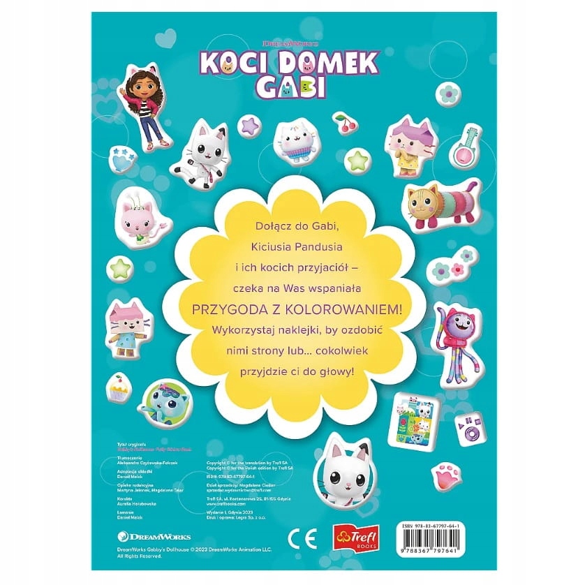 KSIĄŻECZ-KOT-KA Z DUŻYMI NAKLEJKAMI KS97641