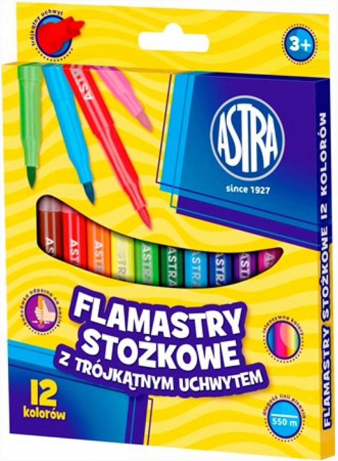 FLAMASTRY STOŻKOWE 12KOL. ASTRA 314110003