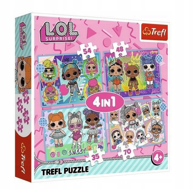 PUZZLE 4W1 LOL MGA POZNAJ LALECZKI 34613