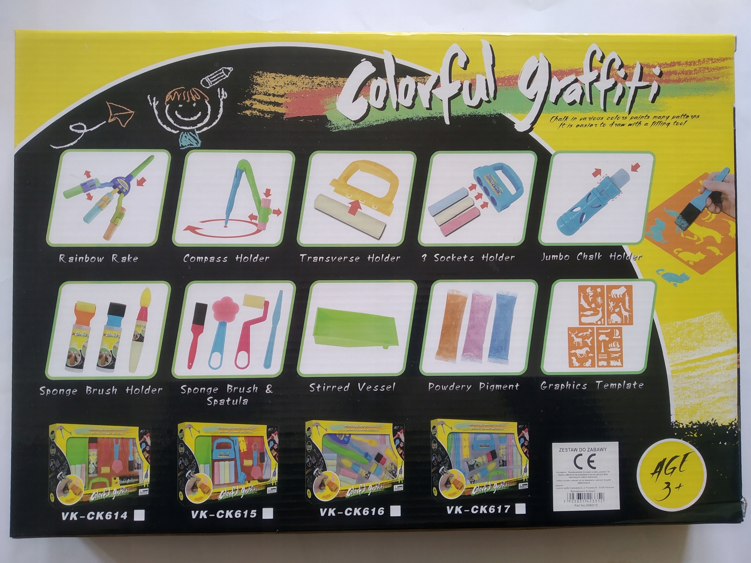 ZESTAW Z KREDĄ DO MAL PO CHODNIKU 43,5X29,5X 3352