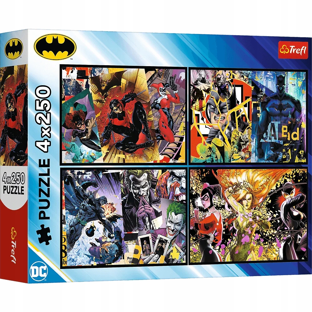 PUZZLE 4X250 BATMAN W AKCJI 13310