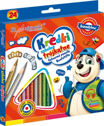 KREDKI BAMBINO OŁÓWKOWE 24KOL 18CM 2076 A'8