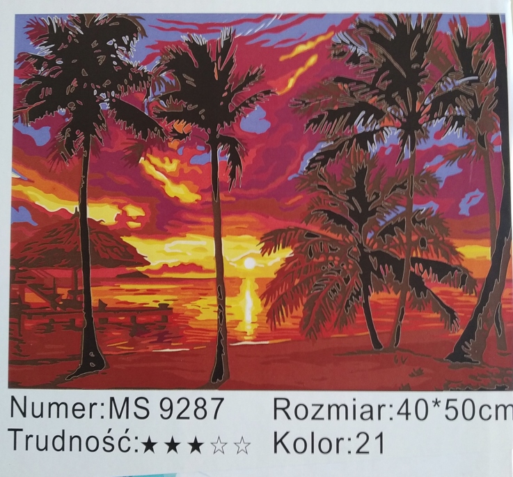 ZESTAW ART MALOWANIE PO NUMERACH CYFERKACH 40 x 50