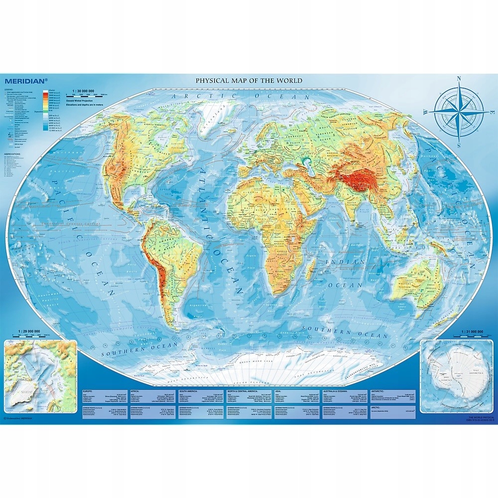 Puzzle 4000 Wielka Mapa Fizyczna Świata 45007