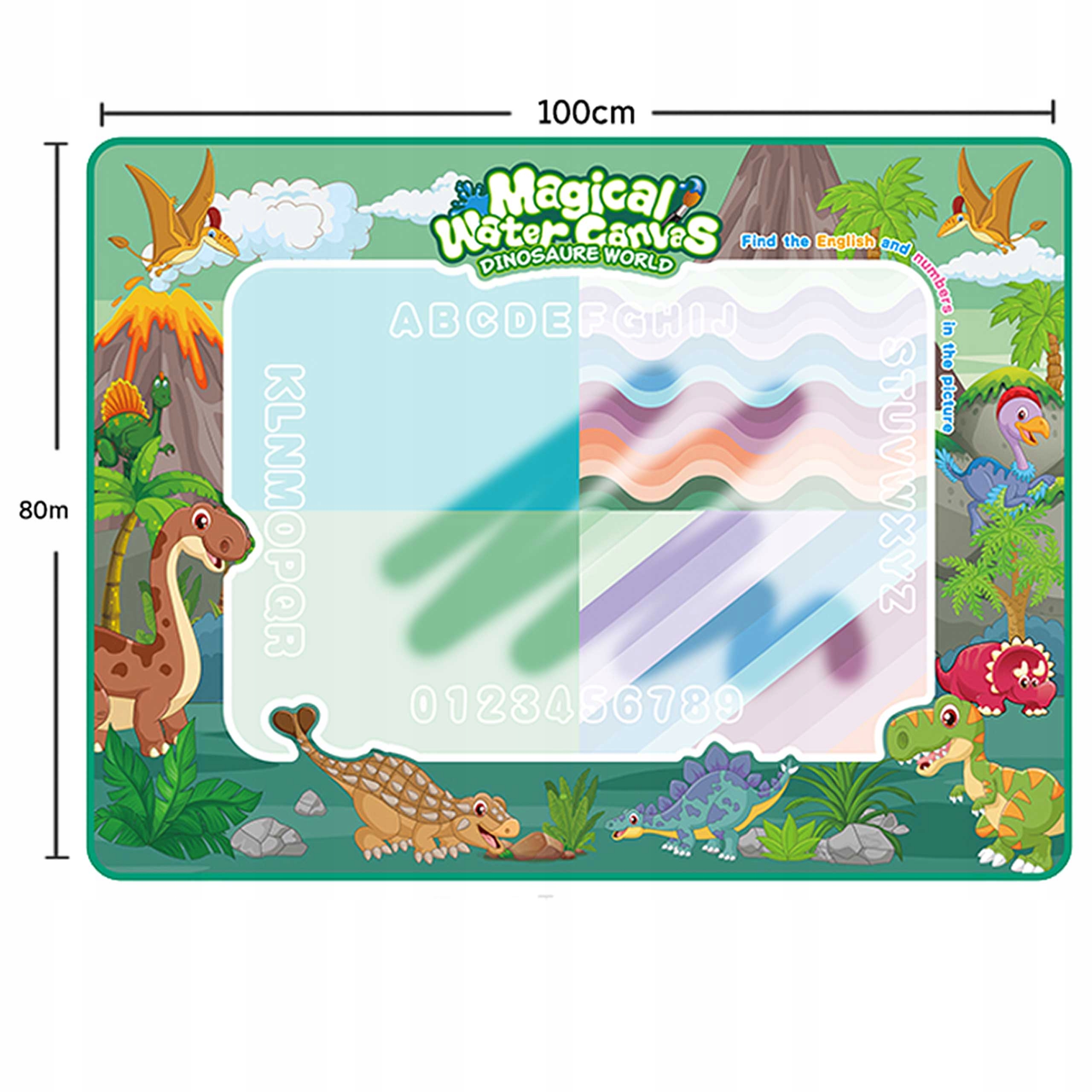 MATA DO KOL. WODNYM PISAKIEM DINO 100x80 9903