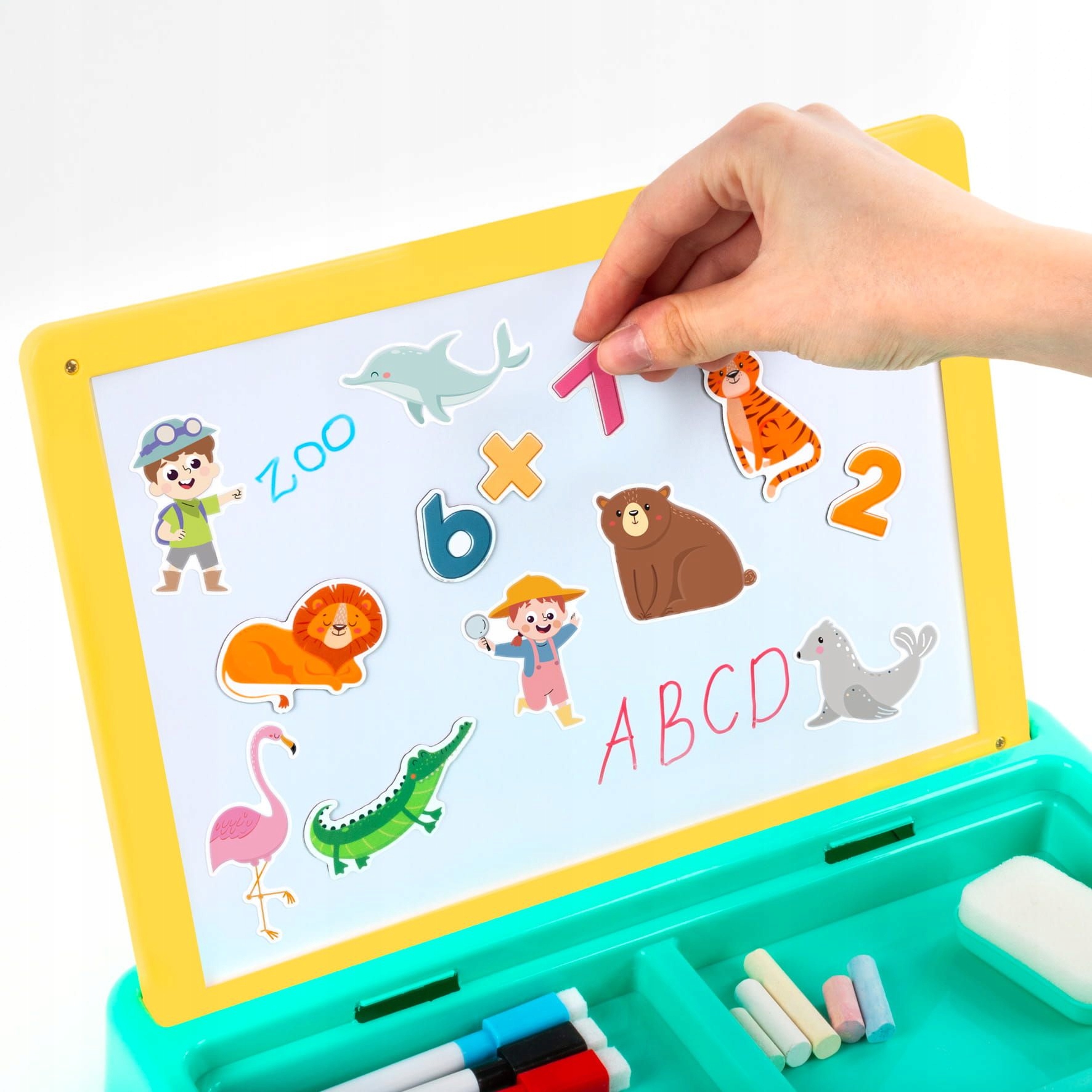 PRZENOŚNY ZESTAW TABLIC 5W1 ZOO KIDEA 1078