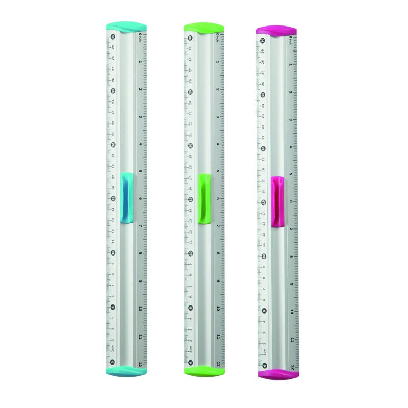 Linijka Alum.z Uchw. Na Ołówek, Key 30Cm