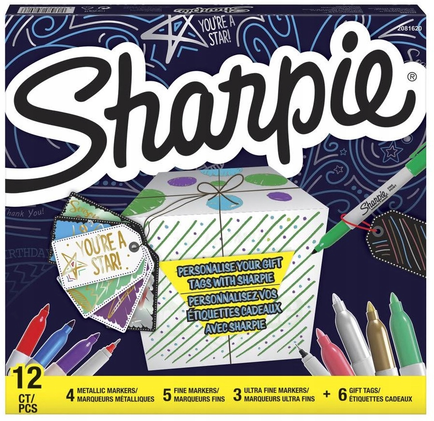 ZESTAW PROMARKER SHARPIE BIG PACK W/TAGS 12SZT