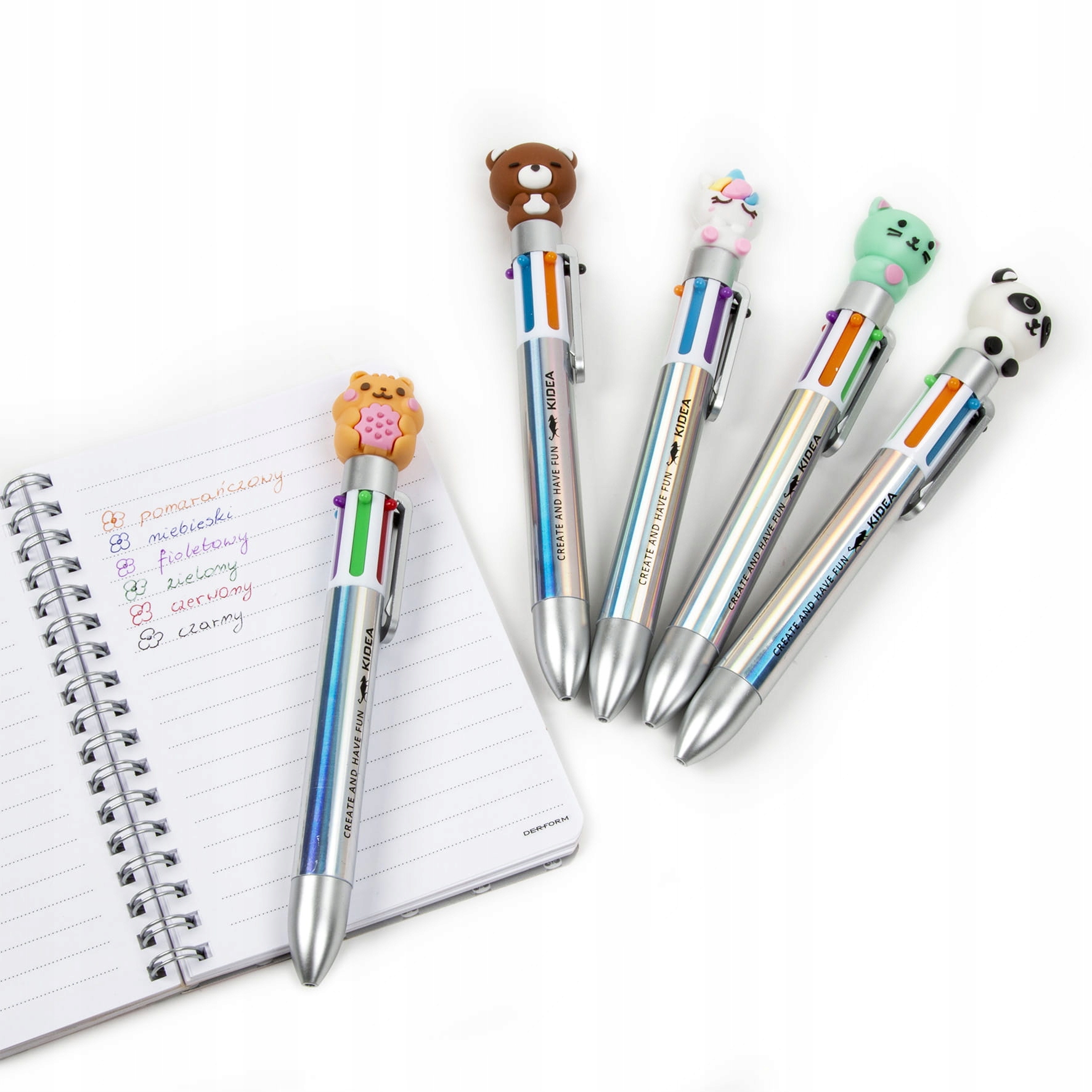 DŁUGOPIS Z FIGURKĄ A 6 KOLORÓW KIDEA 8828