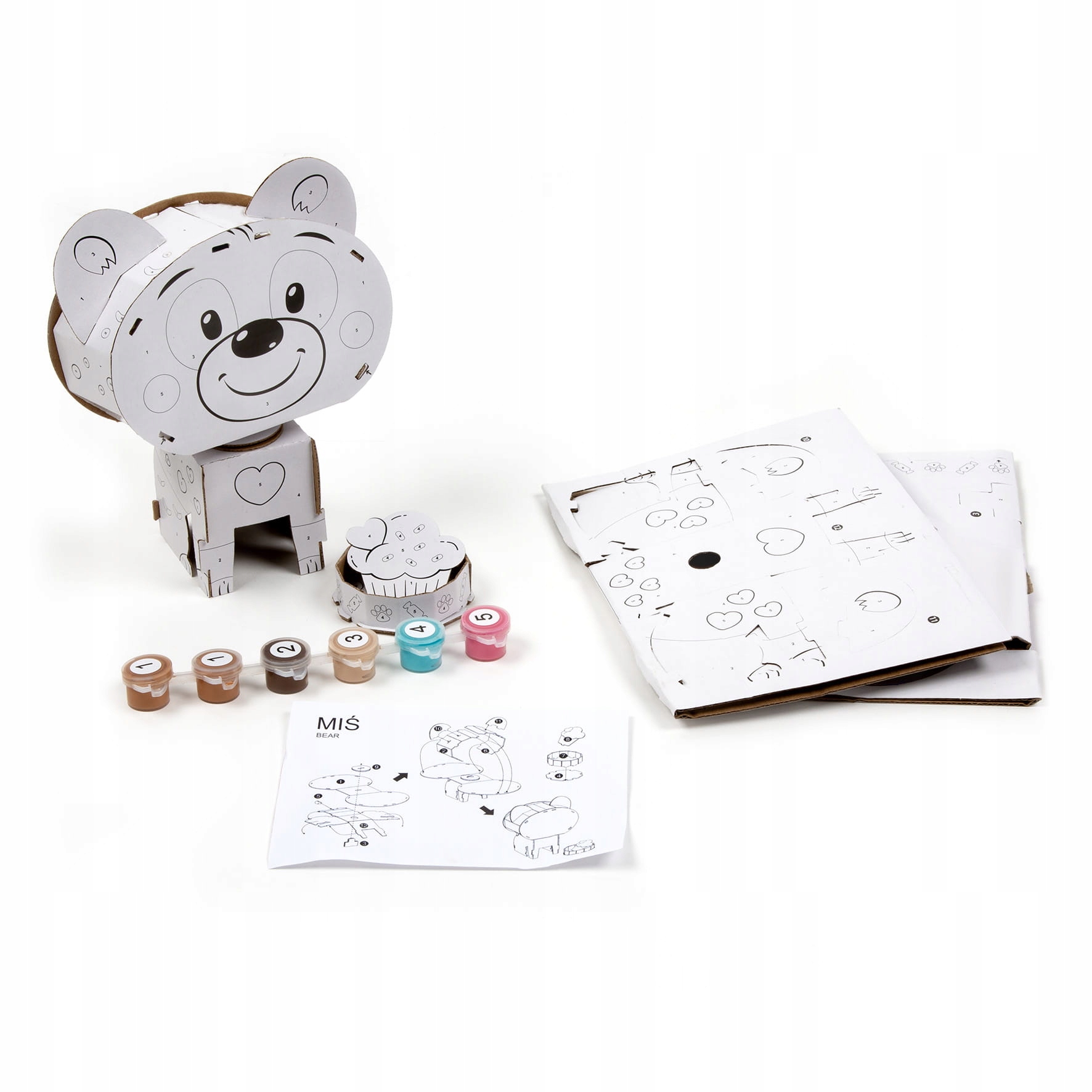 FIGURKA 3D MALOWANIE PO NUMERACH MIŚ KIDEA