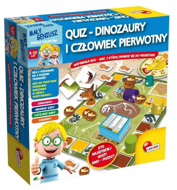 I'M GENIUS QUIZ DINOZAURY I CZŁOWIEK PIERWOT 4374