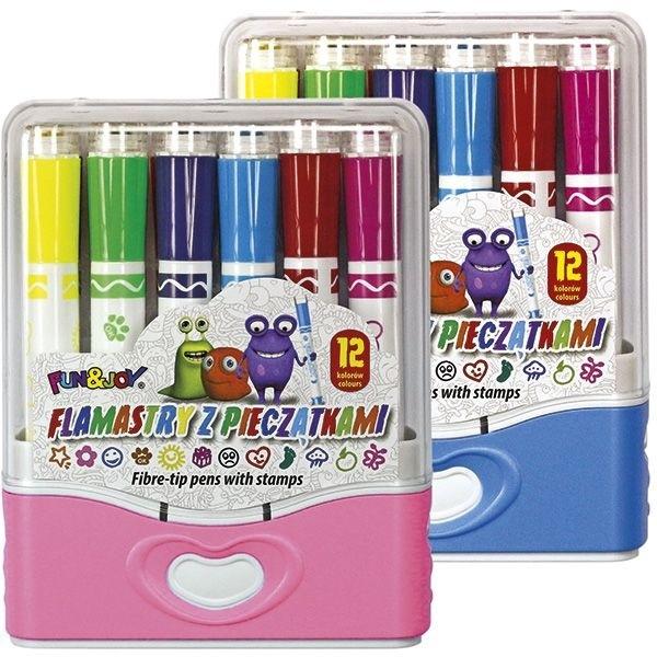 FLAMASTRY Z PIECZĄTKAMI 12K 7832