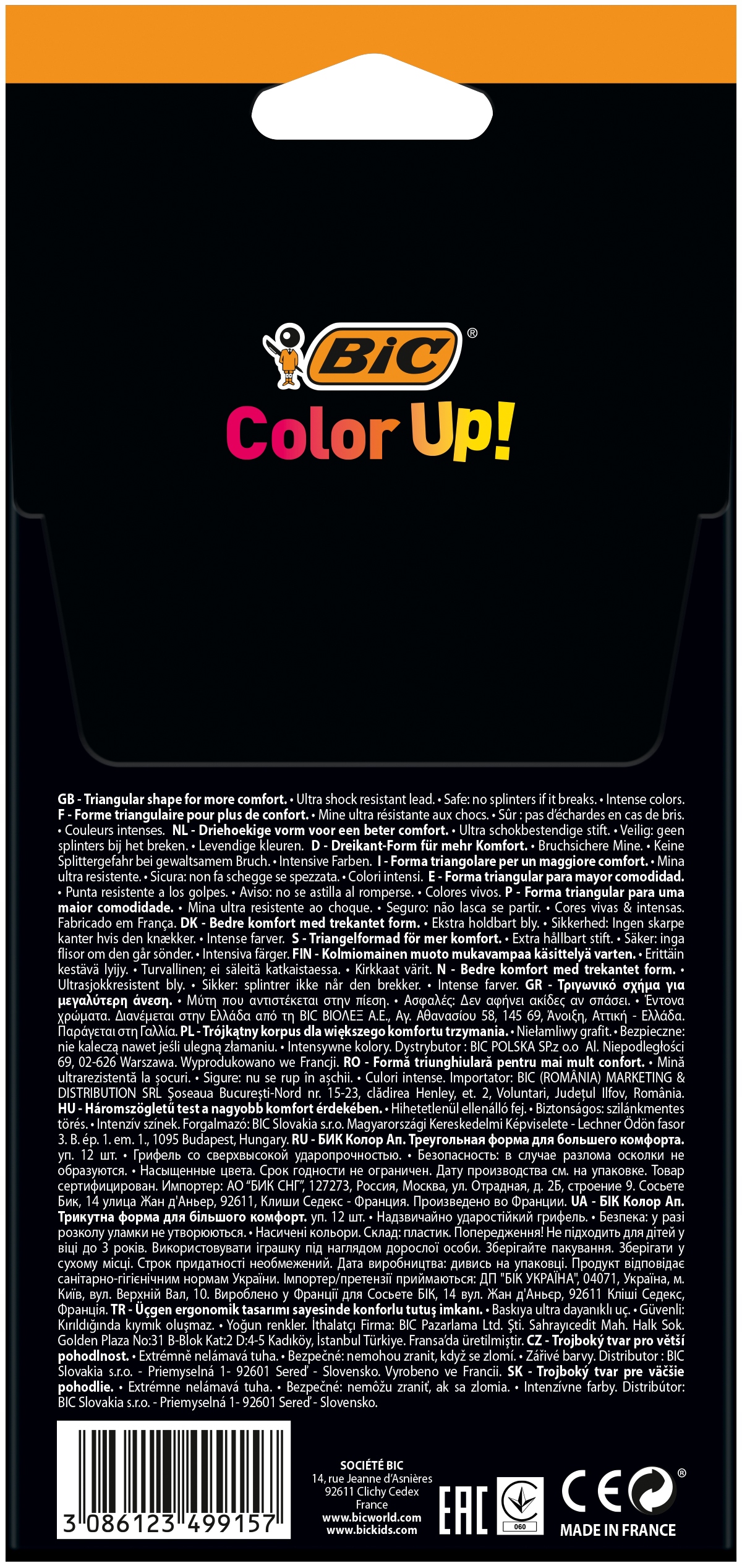 KREDKI BIC EVOLUTION COLOR UP 12KOL 9157