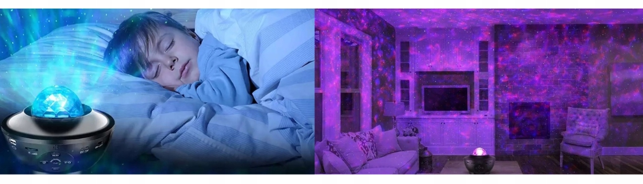 PROJEKTOR GWIAZD RZUTNIK NIEBA LAMPKA NOCNA LED GŁOŚNIK BLUETOOTH + PILOT
