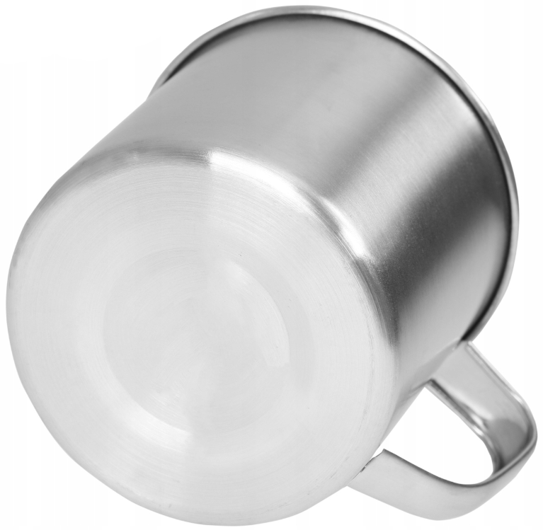 KUBEK STALOWY TURYSTYCZNY NA BIWAK KEMPINKG 1.3 L Z UCHEM