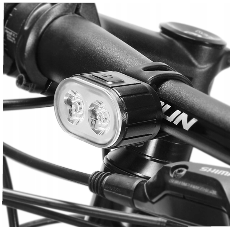 LAMPKA ROWEROWA PRZÓD I TYŁ NA KIEROWNICĘ MOCNA LED USB ŚWIATŁO AKUMULATOR