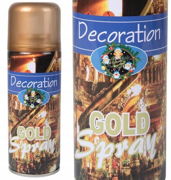 Spray Lakier Farba Dekoracyjny Ozdobny Do Kwiatów Doniczek Złoty 250ml