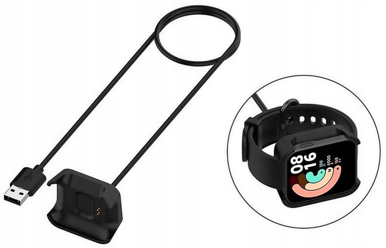 ŁADOWARKA KABEL USB DO ZEGARKA XIAOMI MI WATCH LITE STACJA ŁADUJĄCA CZARNA