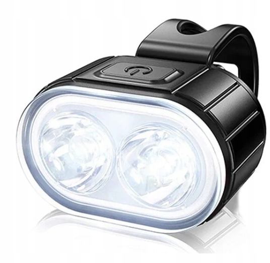 LAMPKA ROWEROWA PRZÓD I TYŁ NA KIEROWNICĘ MOCNA LED USB ŚWIATŁO AKUMULATOR